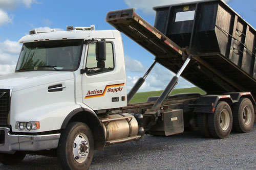 Action Supply offers rolloff dumpster services