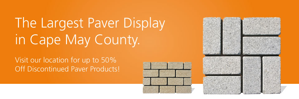 Action Supply has the largest paver display in Cape May county