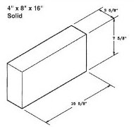 Action Supply 4x6x16 inch solid brick