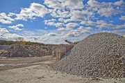 Action Supply aggregate stone and recycling area