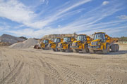 Action Supply aggregate service trucks on display