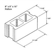 Action Supply 8 inch hollow brick