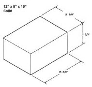Action Supply 12x8x16 inch solid brick