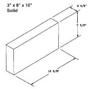 Action Supply 3 inch solid brick