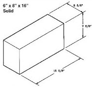 Action Supply 6x8x16 inch solid brick